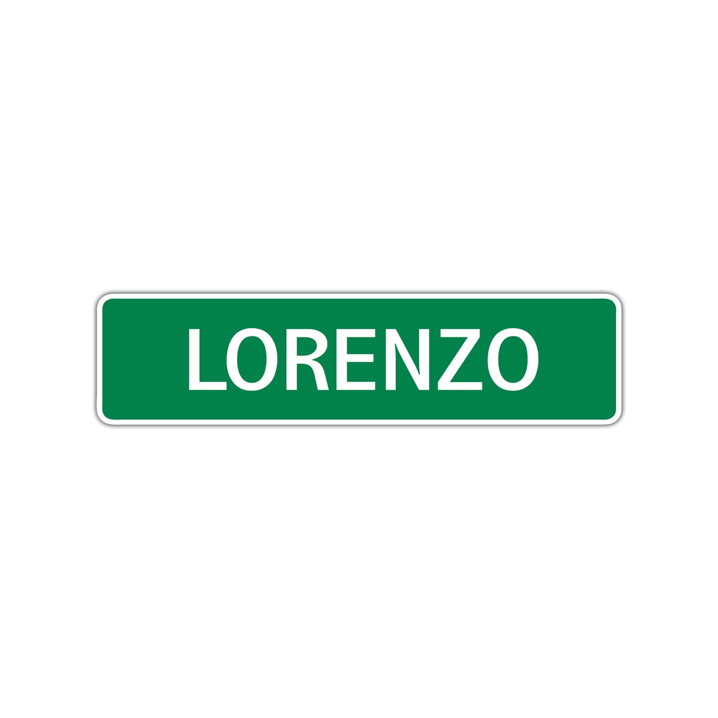 Lorenzo Street Sign Children Name Room Plate