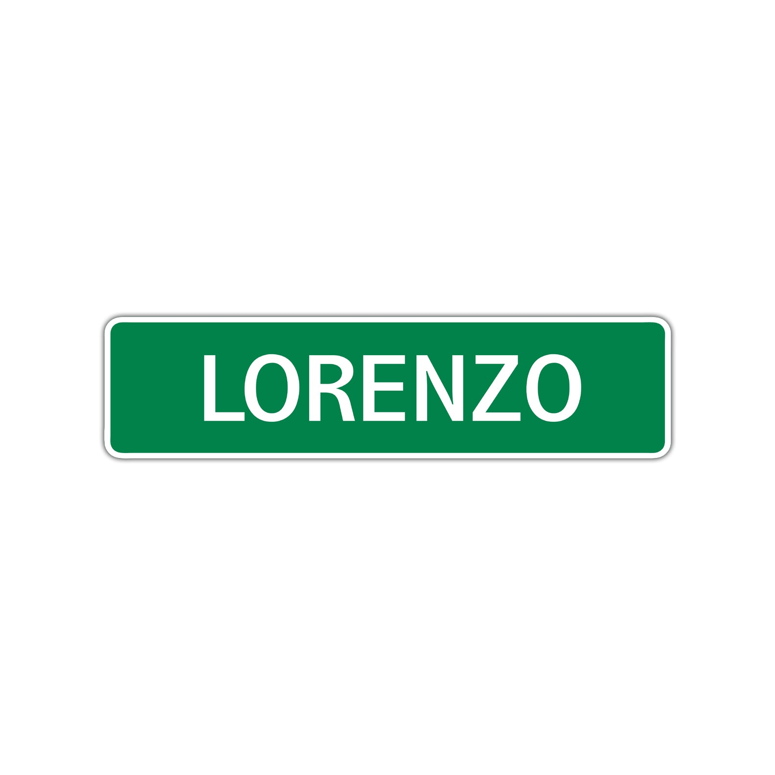 Lorenzo Street Sign Children Name Room Plate