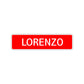 Lorenzo Street Sign Children Name Room Plate