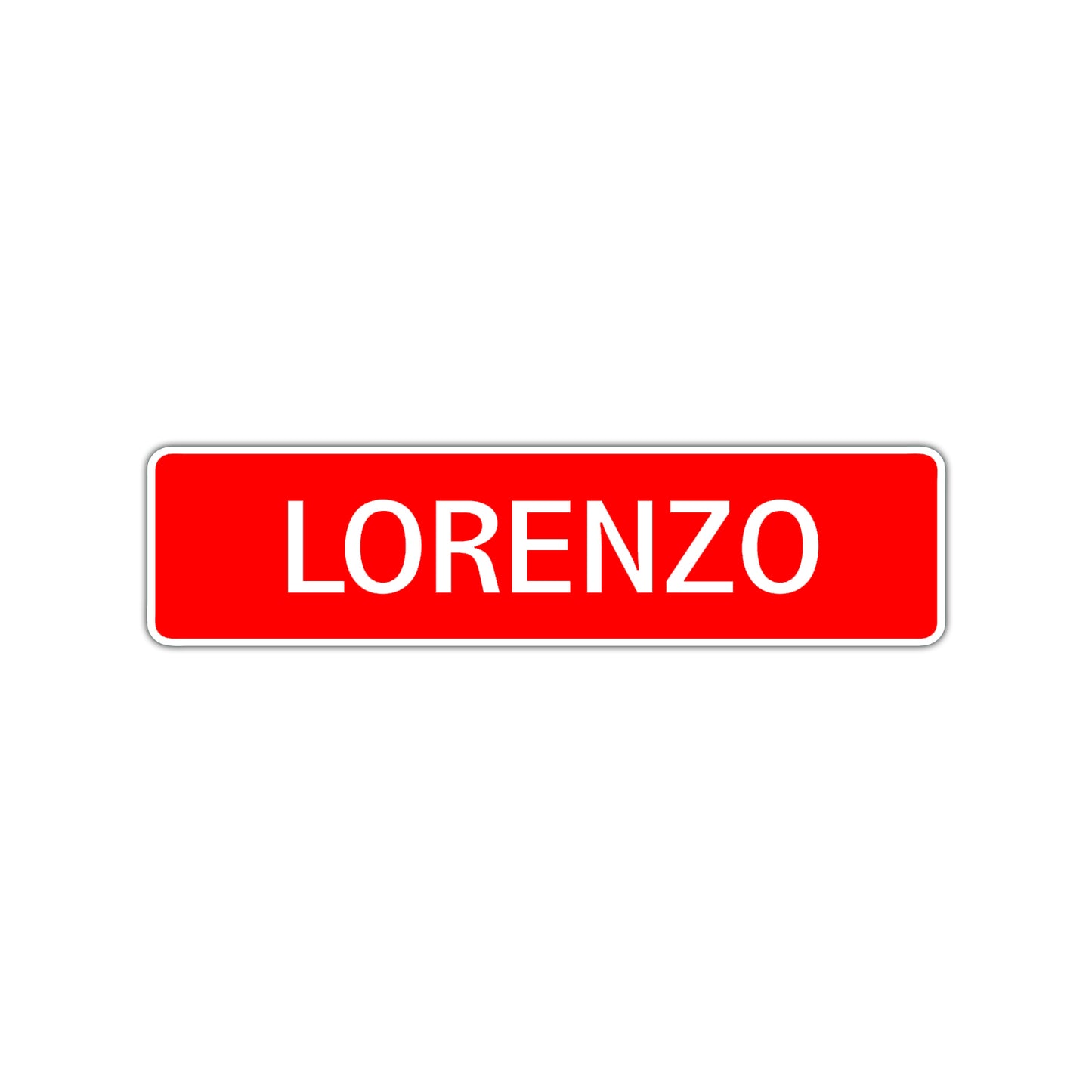 Lorenzo Street Sign Children Name Room Plate