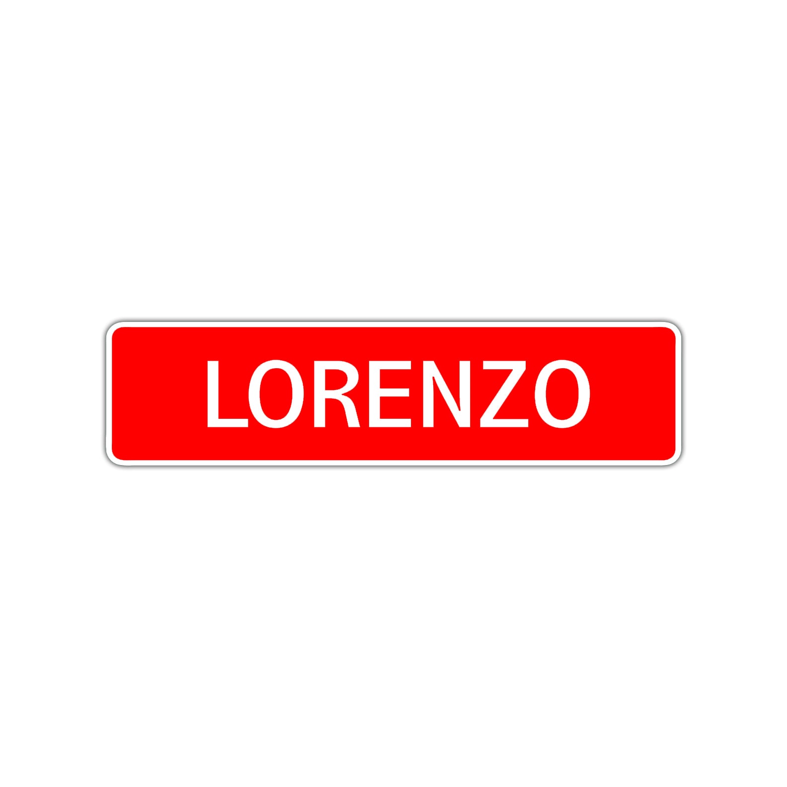 Lorenzo Street Sign Children Name Room Plate