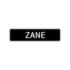 Zane Street Sign Children Name Room Plate