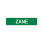 Zane Street Sign Children Name Room Plate