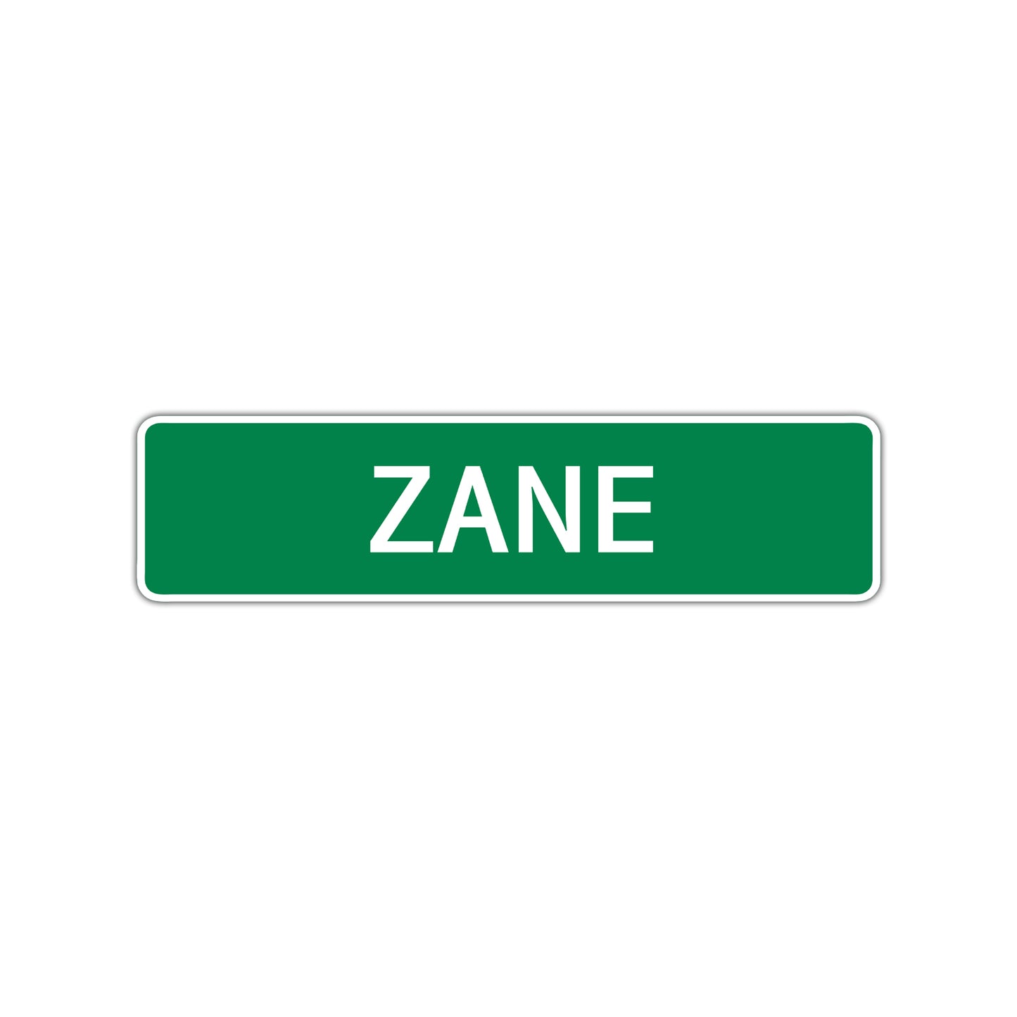 Zane Street Sign Children Name Room Plate