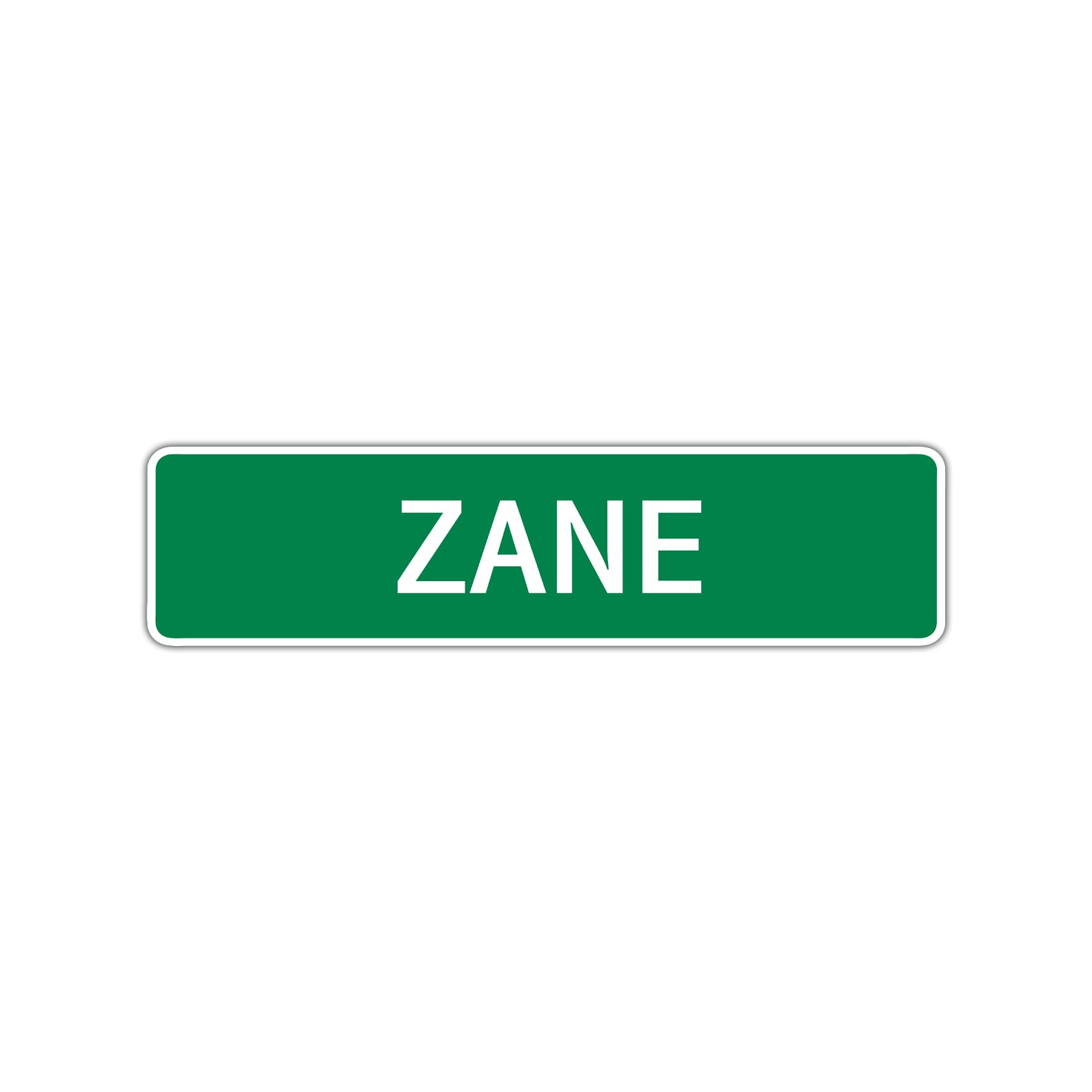 Zane Street Sign Children Name Room Plate