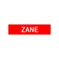 Zane Street Sign Children Name Room Plate