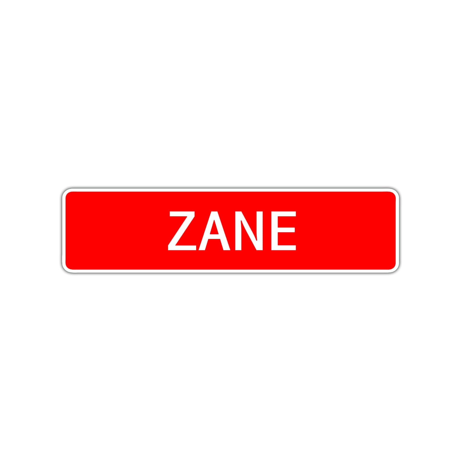 Zane Street Sign Children Name Room Plate