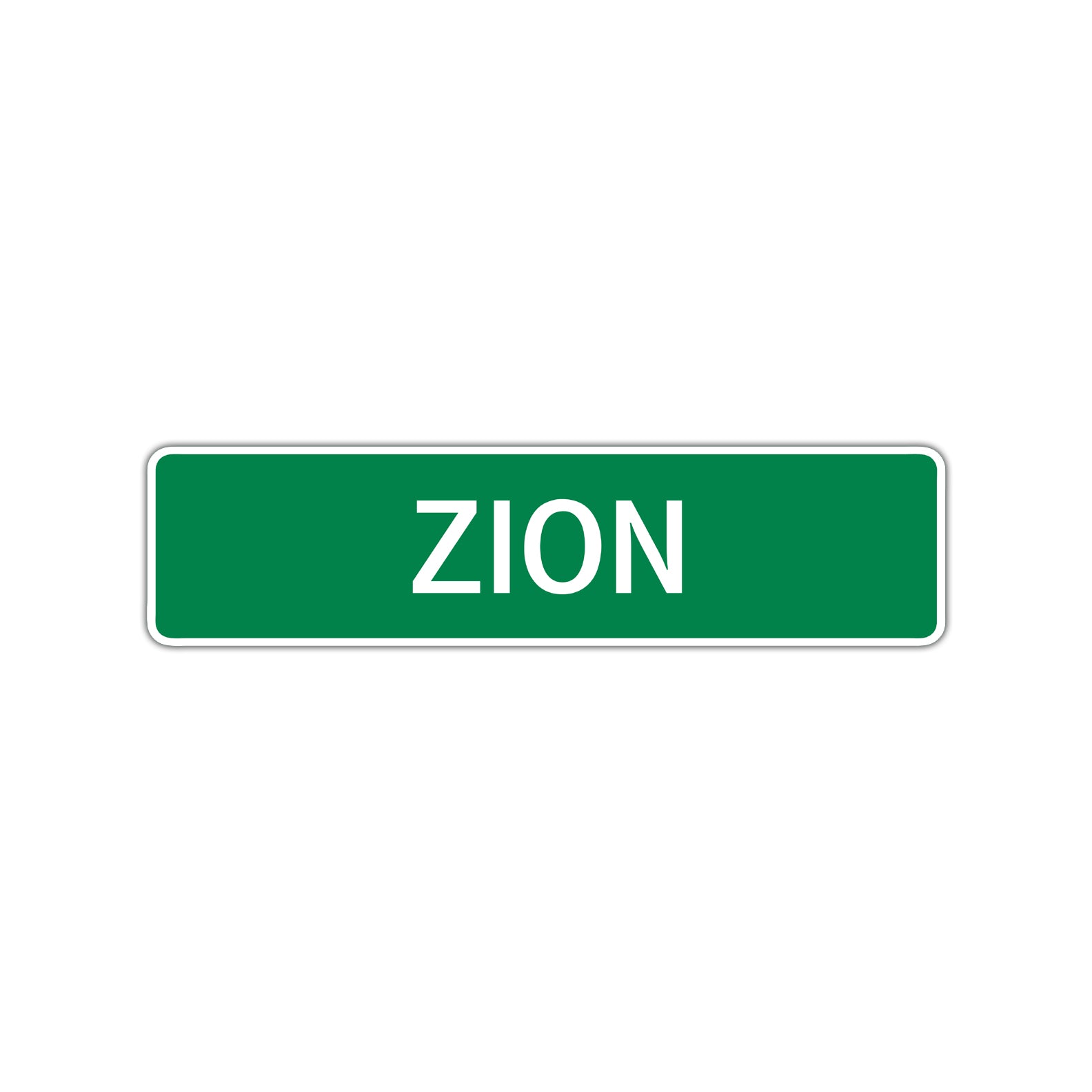 Zion Street Sign Children Name Room Plate