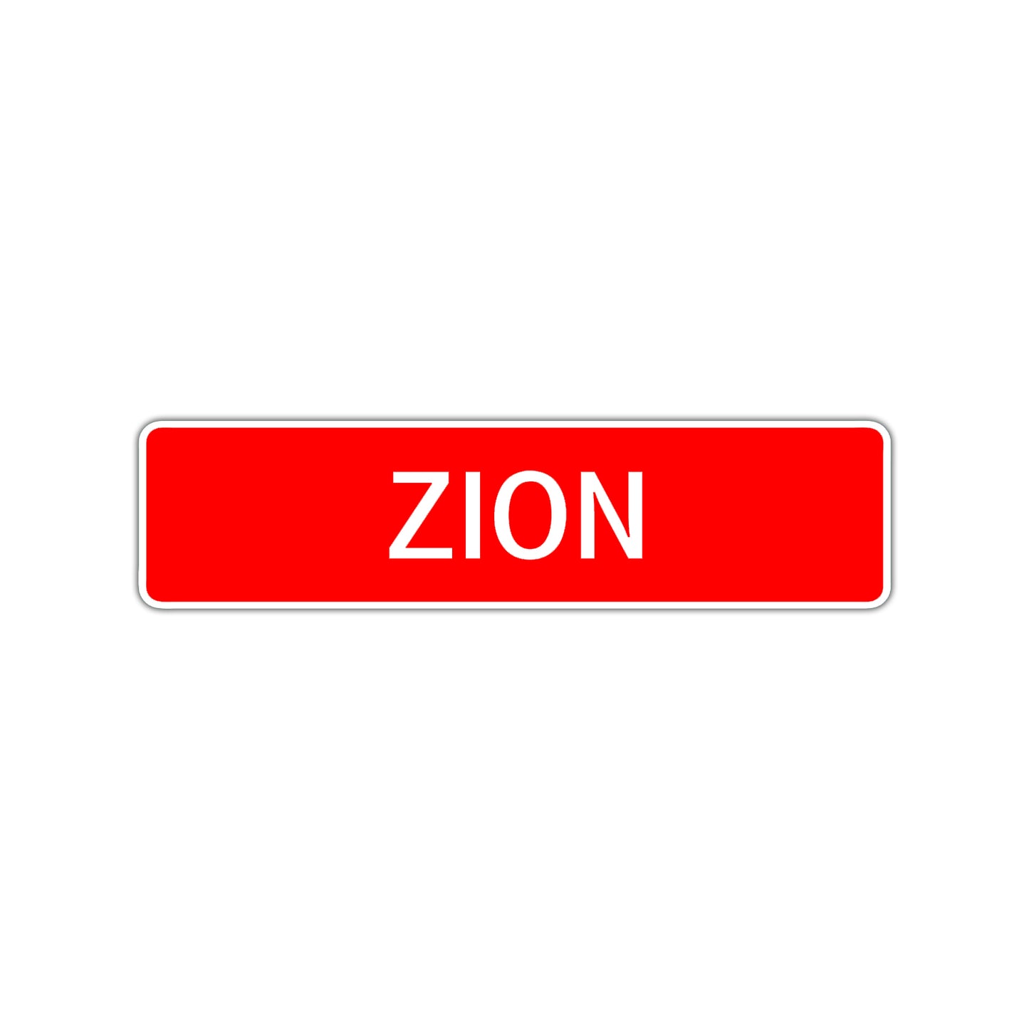 Zion Street Sign Children Name Room Plate