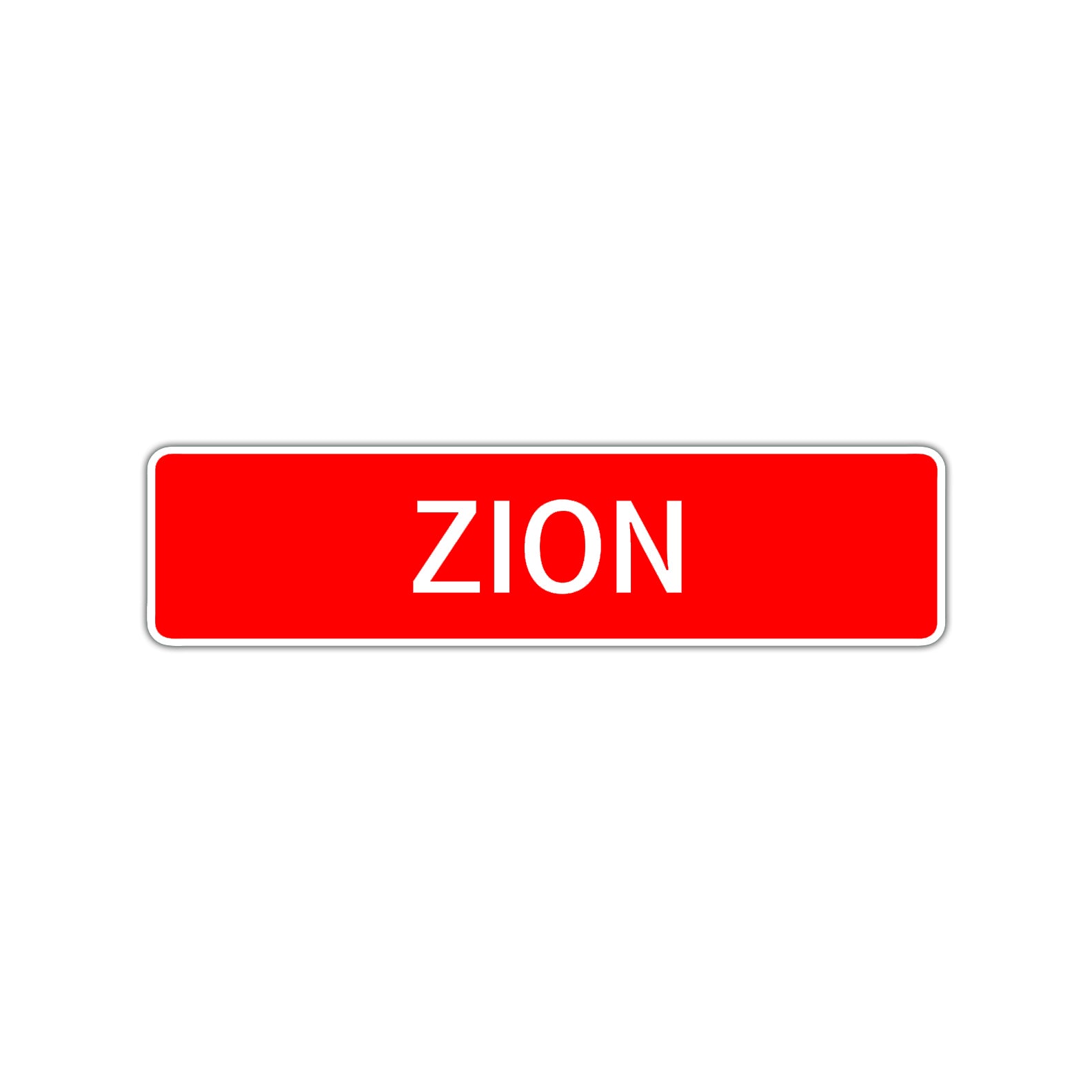 Zion Street Sign Children Name Room Plate