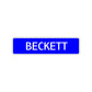 Beckett Street Sign Children Name Room Plate