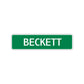 Beckett Street Sign Children Name Room Plate