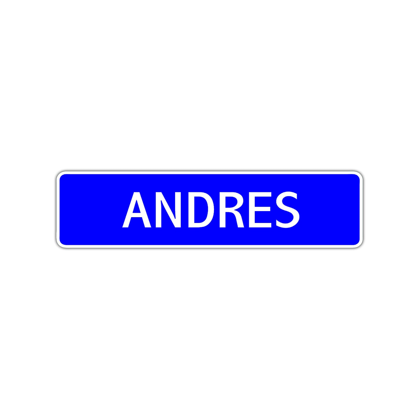 Andres Street Sign Children Name Room Plate