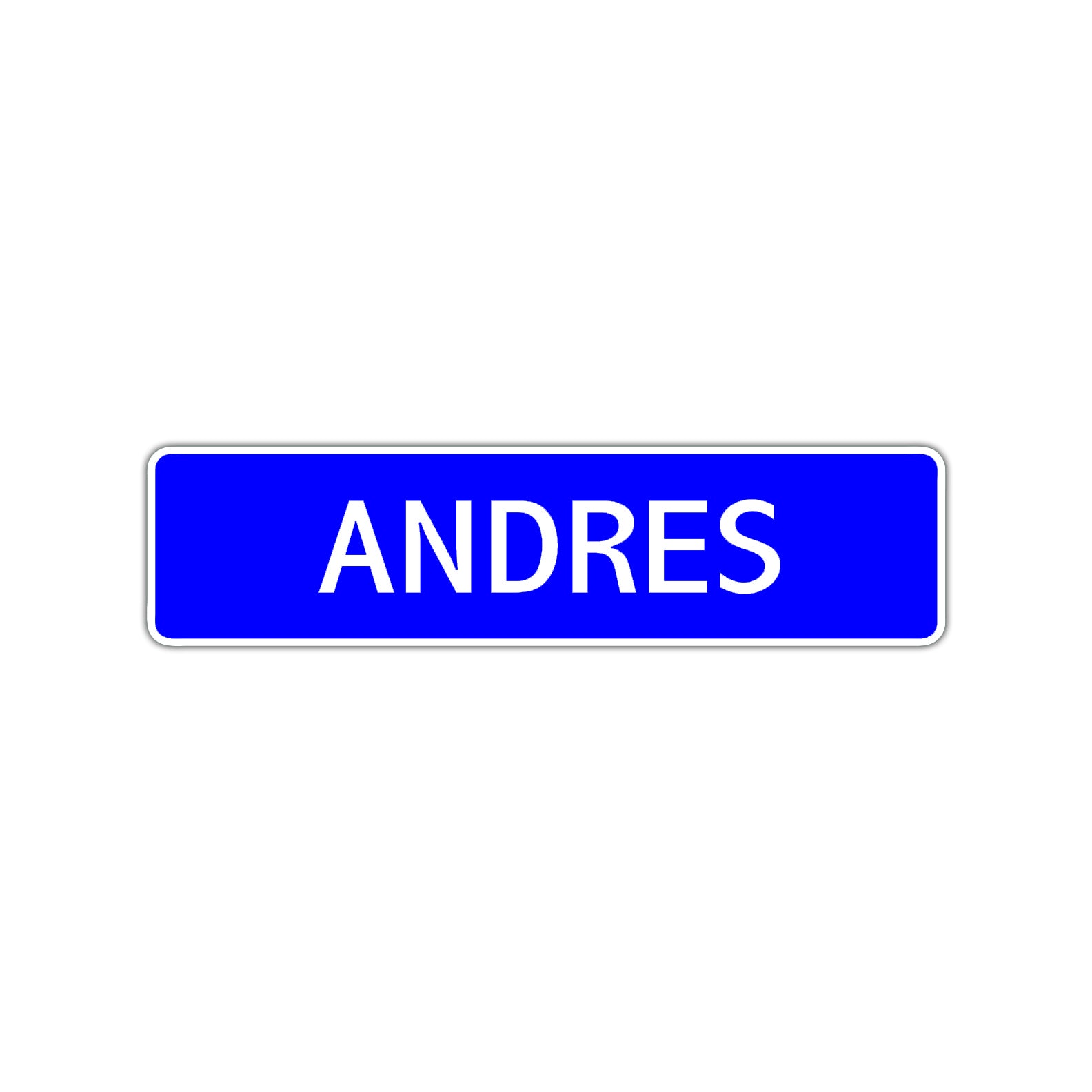Andres Street Sign Children Name Room Plate
