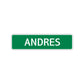 Andres Street Sign Children Name Room Plate