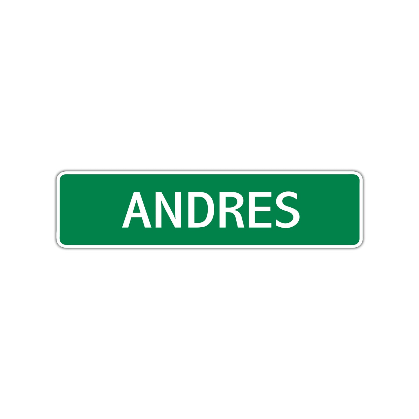 Andres Street Sign Children Name Room Plate