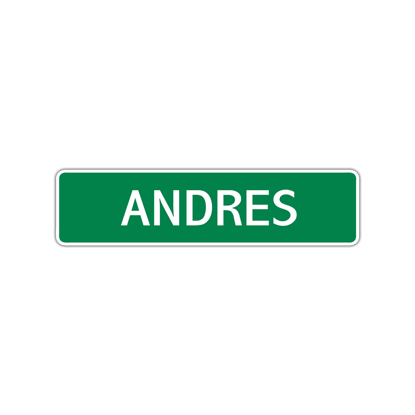 Andres Street Sign Children Name Room Plate