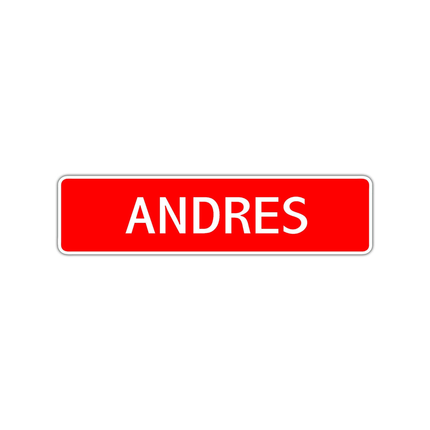 Andres Street Sign Children Name Room Plate