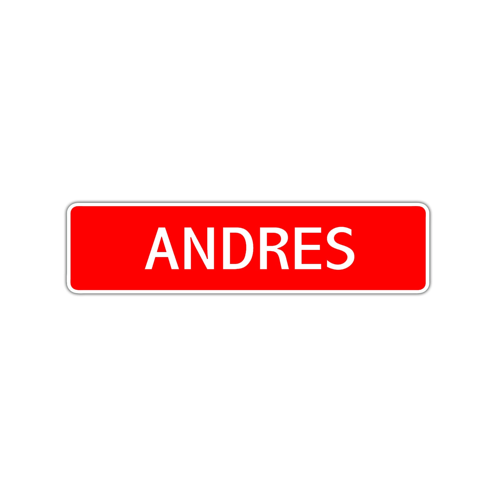 Andres Street Sign Children Name Room Plate