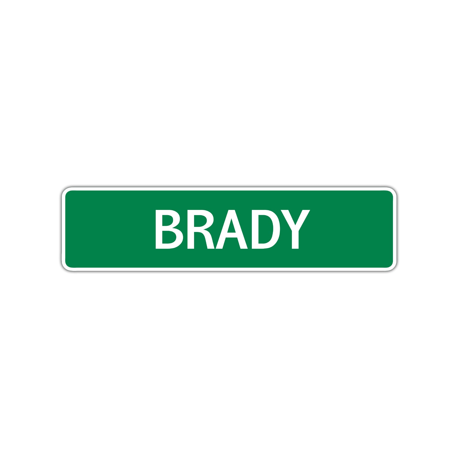 Brady Street Sign Children Name Room Plate