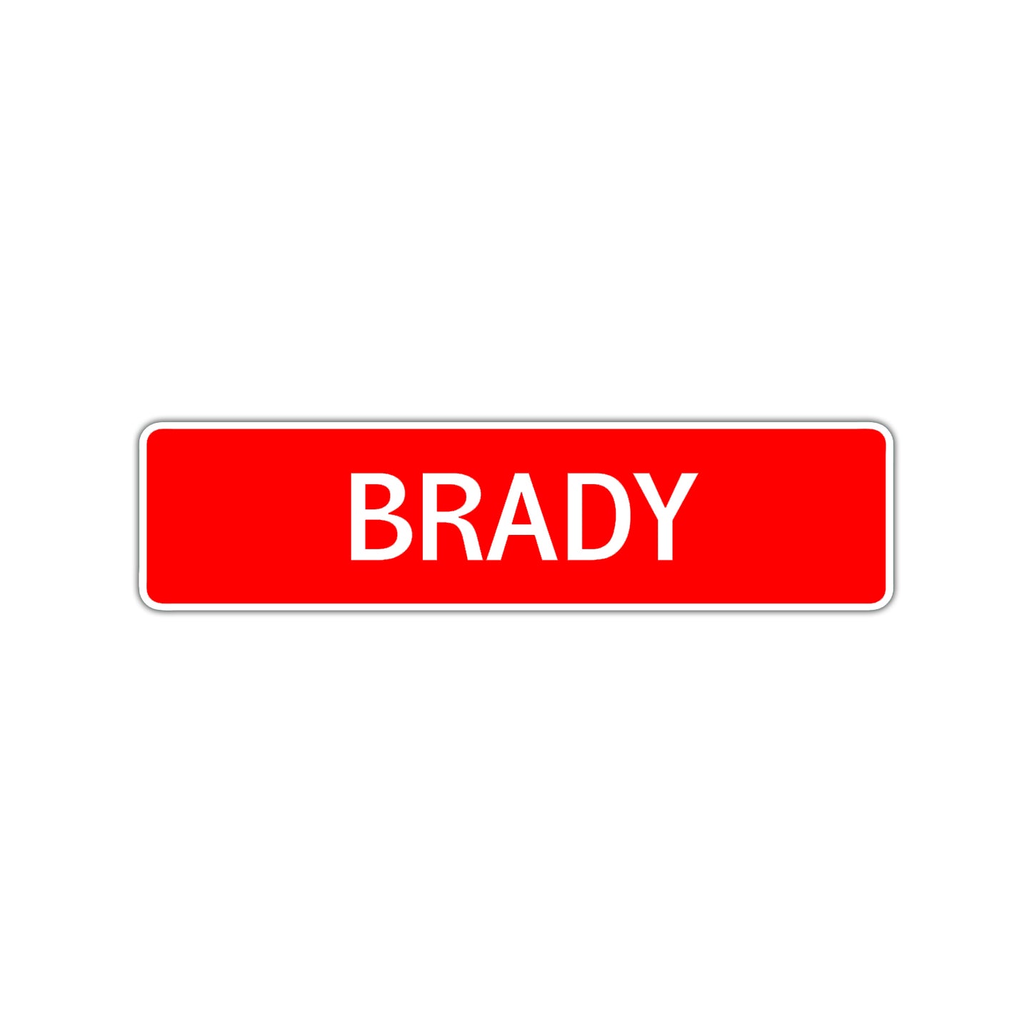 Brady Street Sign Children Name Room Plate