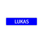 Lukas Street Sign Children Name Room Plate
