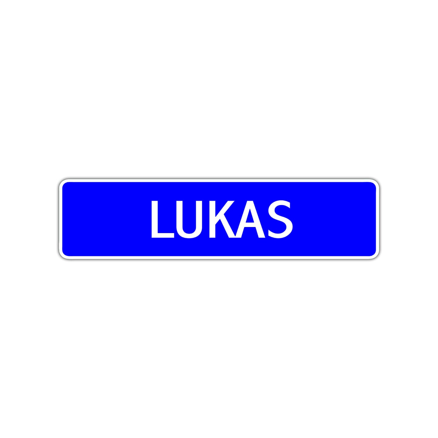 Lukas Street Sign Children Name Room Plate