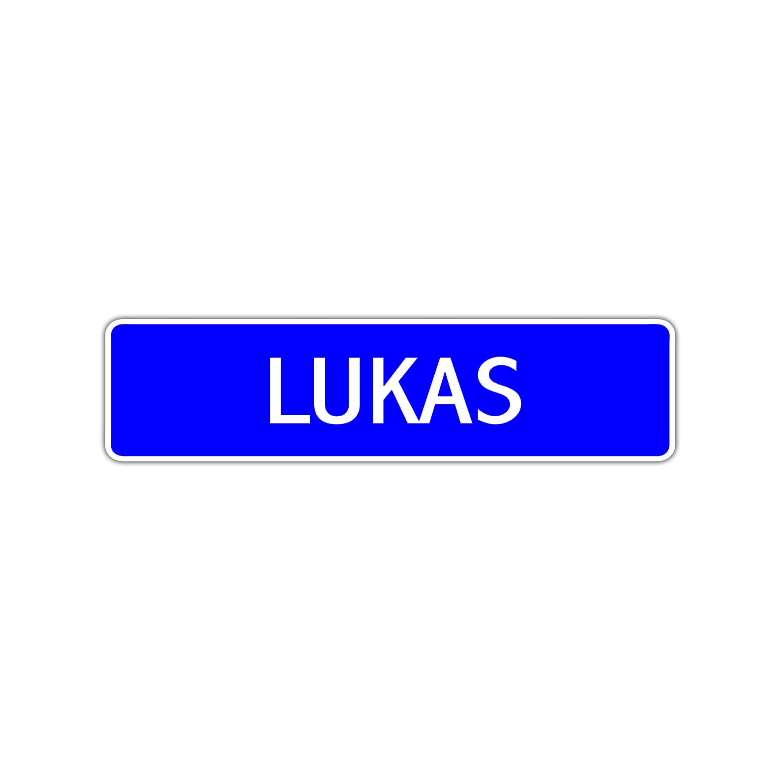 Lukas Street Sign Children Name Room Plate
