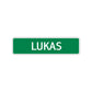Lukas Street Sign Children Name Room Plate