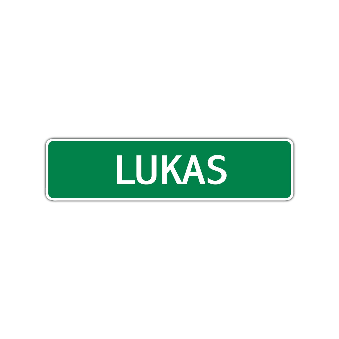 Lukas Street Sign Children Name Room Plate