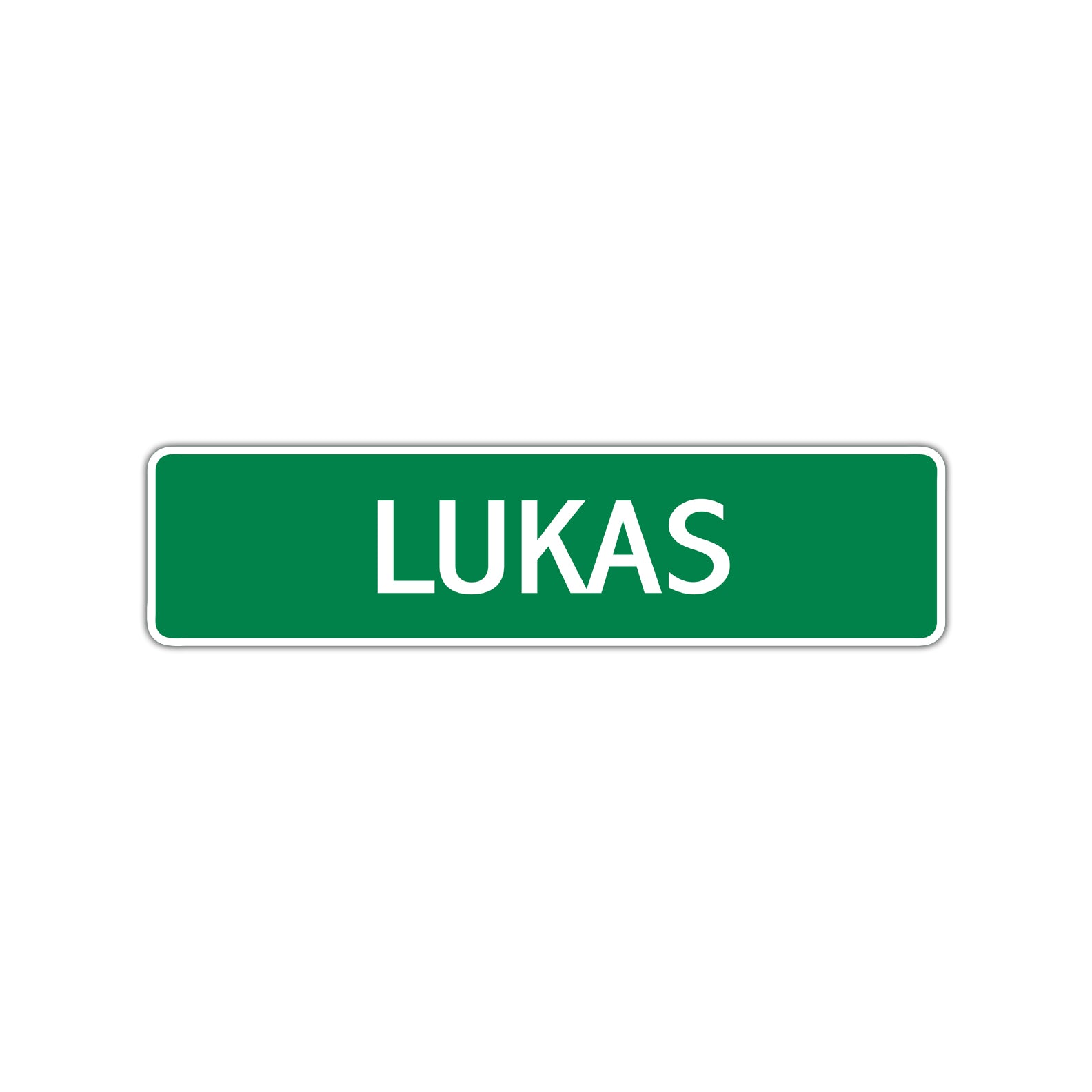 Lukas Street Sign Children Name Room Plate