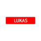 Lukas Street Sign Children Name Room Plate