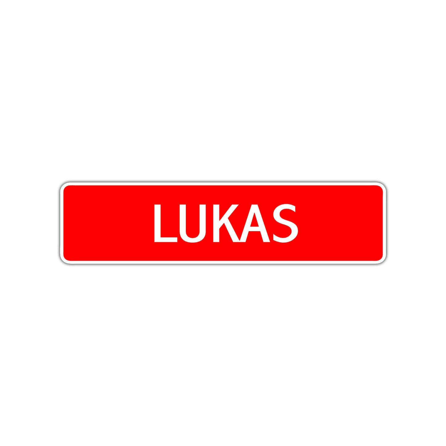 Lukas Street Sign Children Name Room Plate
