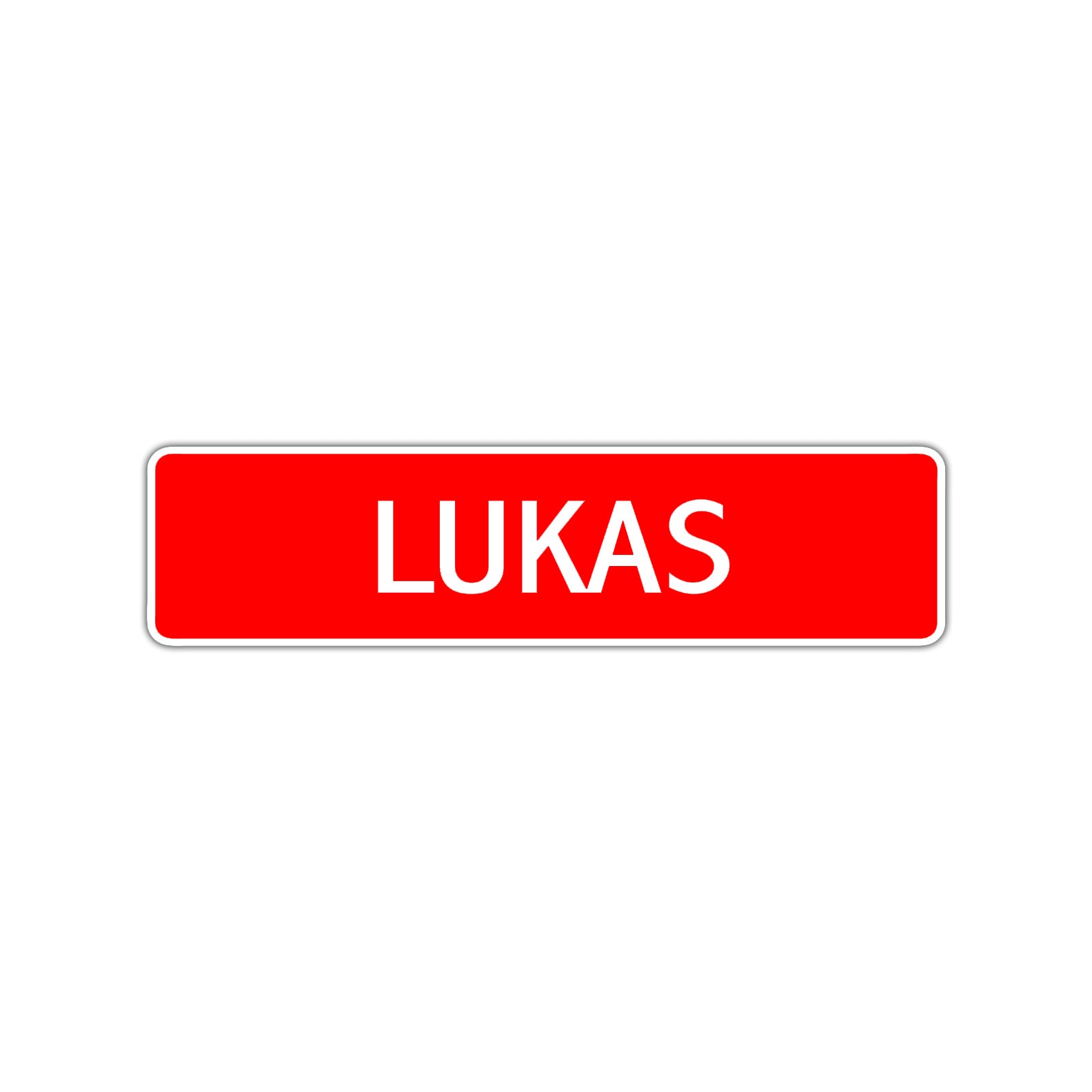 Lukas Street Sign Children Name Room Plate