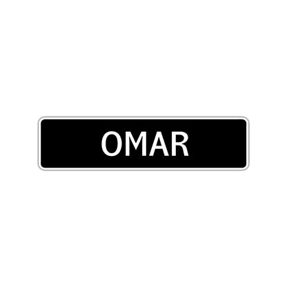 Omar Street Sign Children Name Room Plate