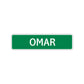 Omar Street Sign Children Name Room Plate