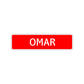 Omar Street Sign Children Name Room Plate