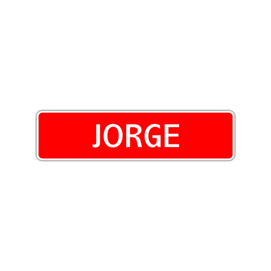 Jorge Street Sign Children Name Room Plate