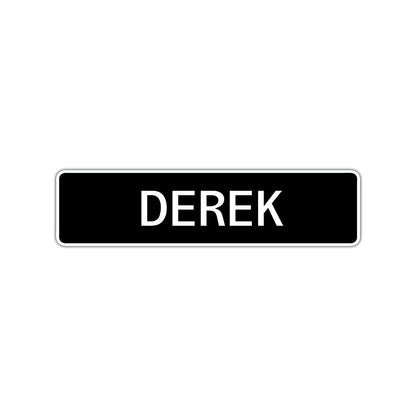 Derek Street Sign Children Name Room Plate