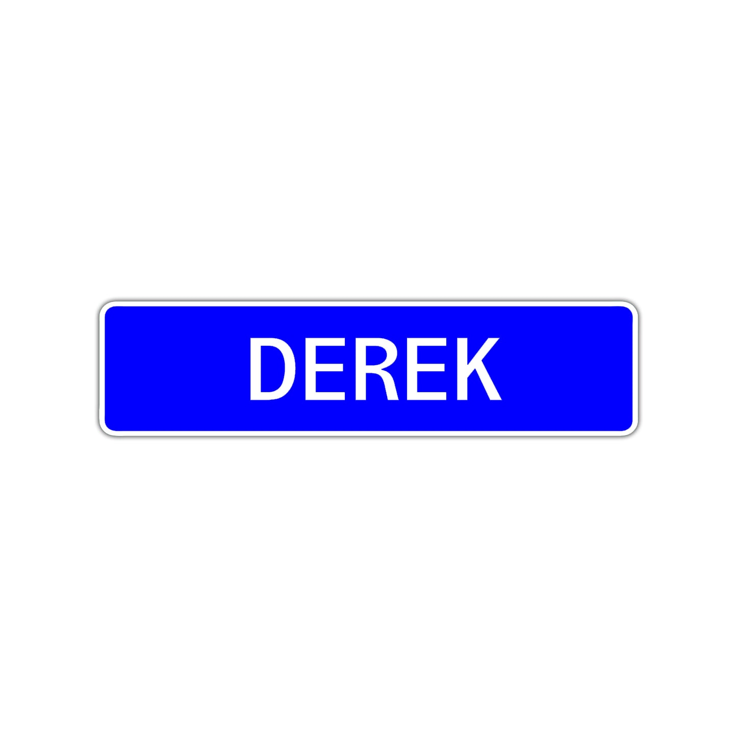 Derek Street Sign Children Name Room Plate