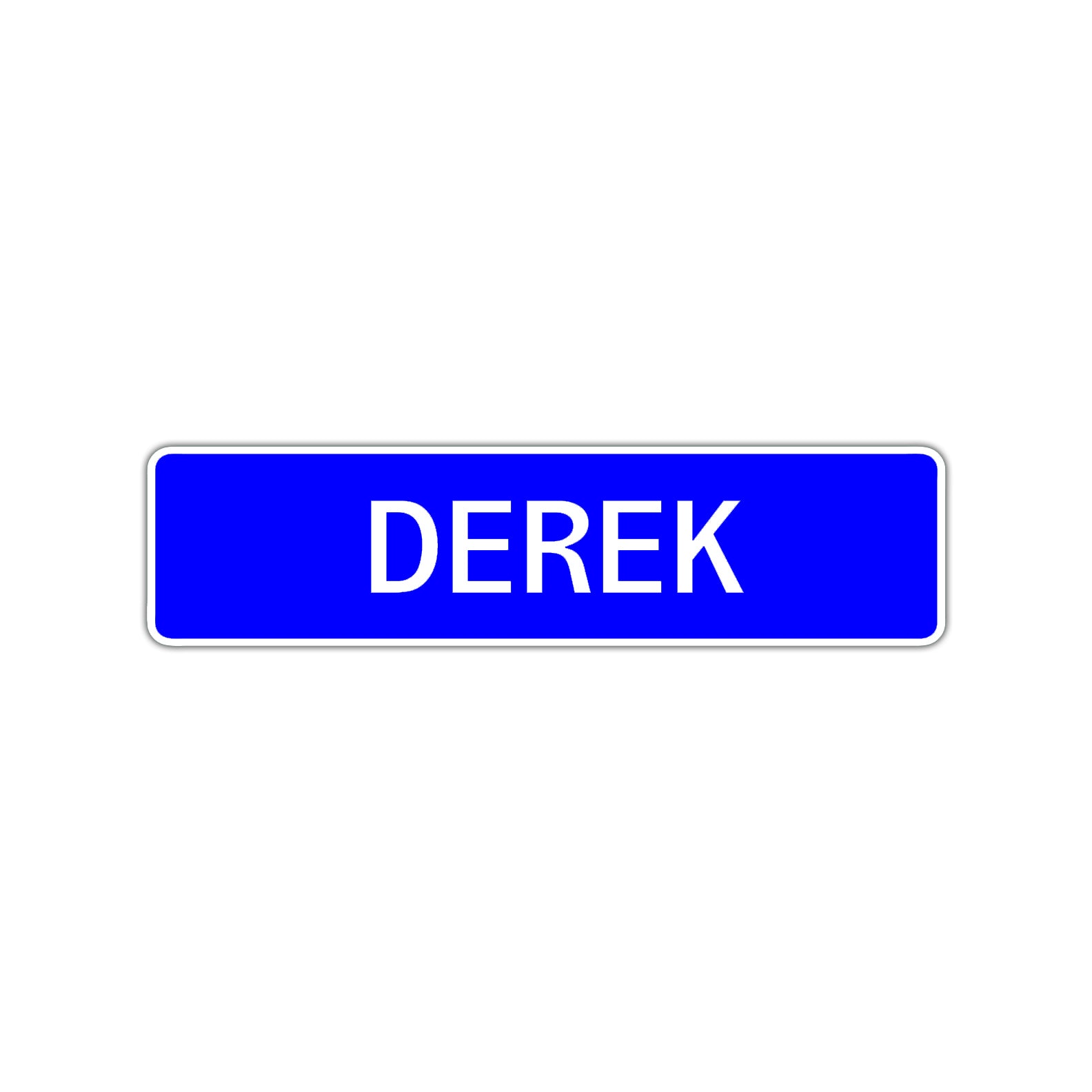 Derek Street Sign Children Name Room Plate