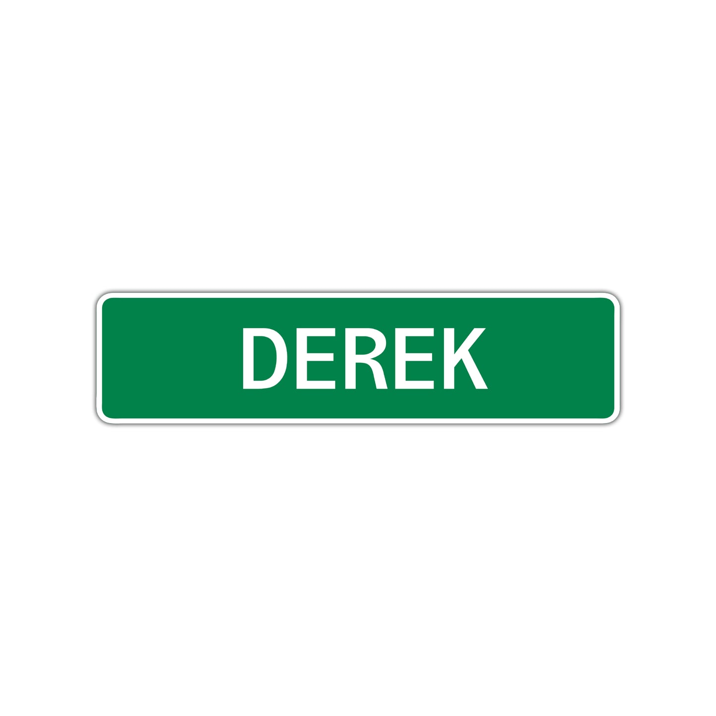 Derek Street Sign Children Name Room Plate