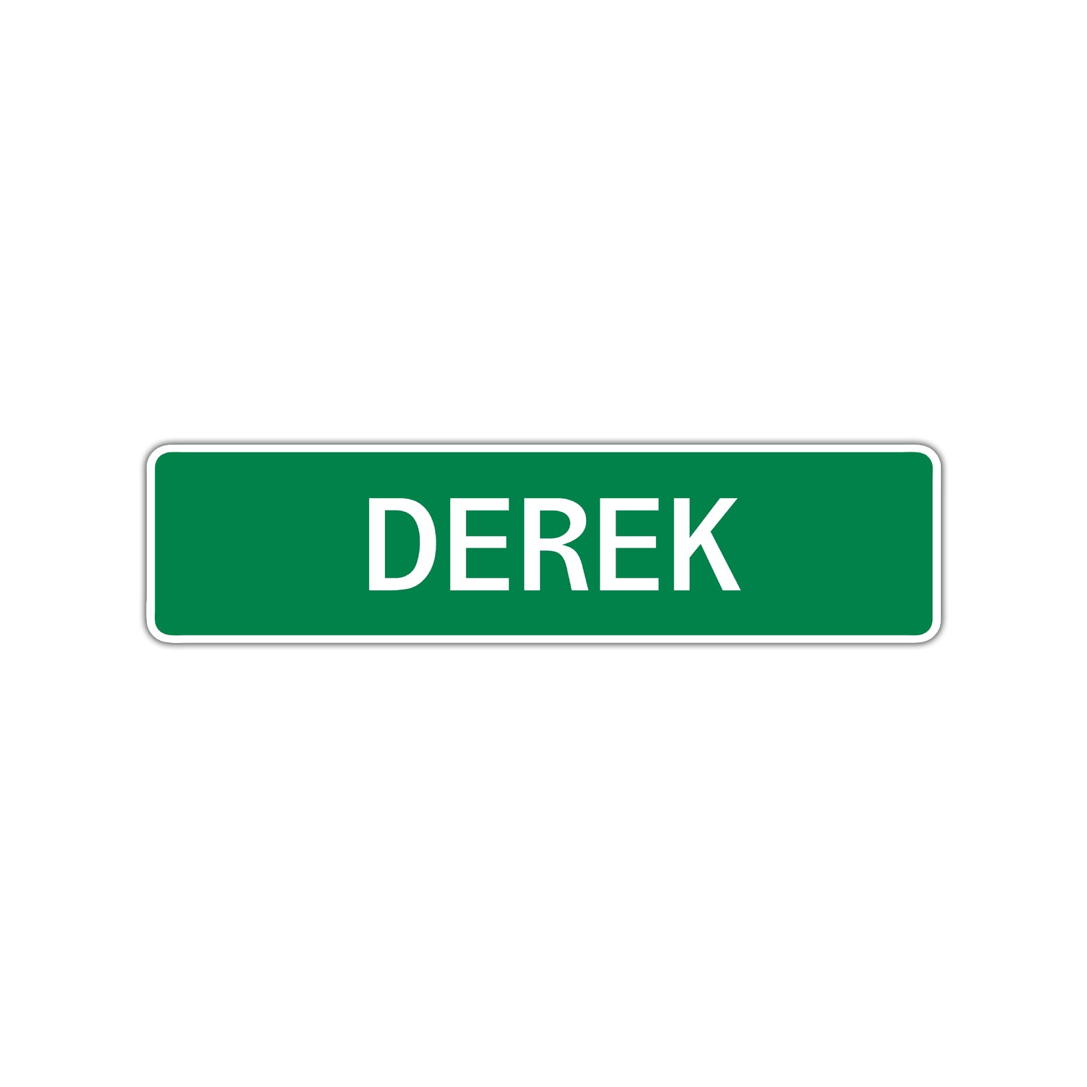 Derek Street Sign Children Name Room Plate
