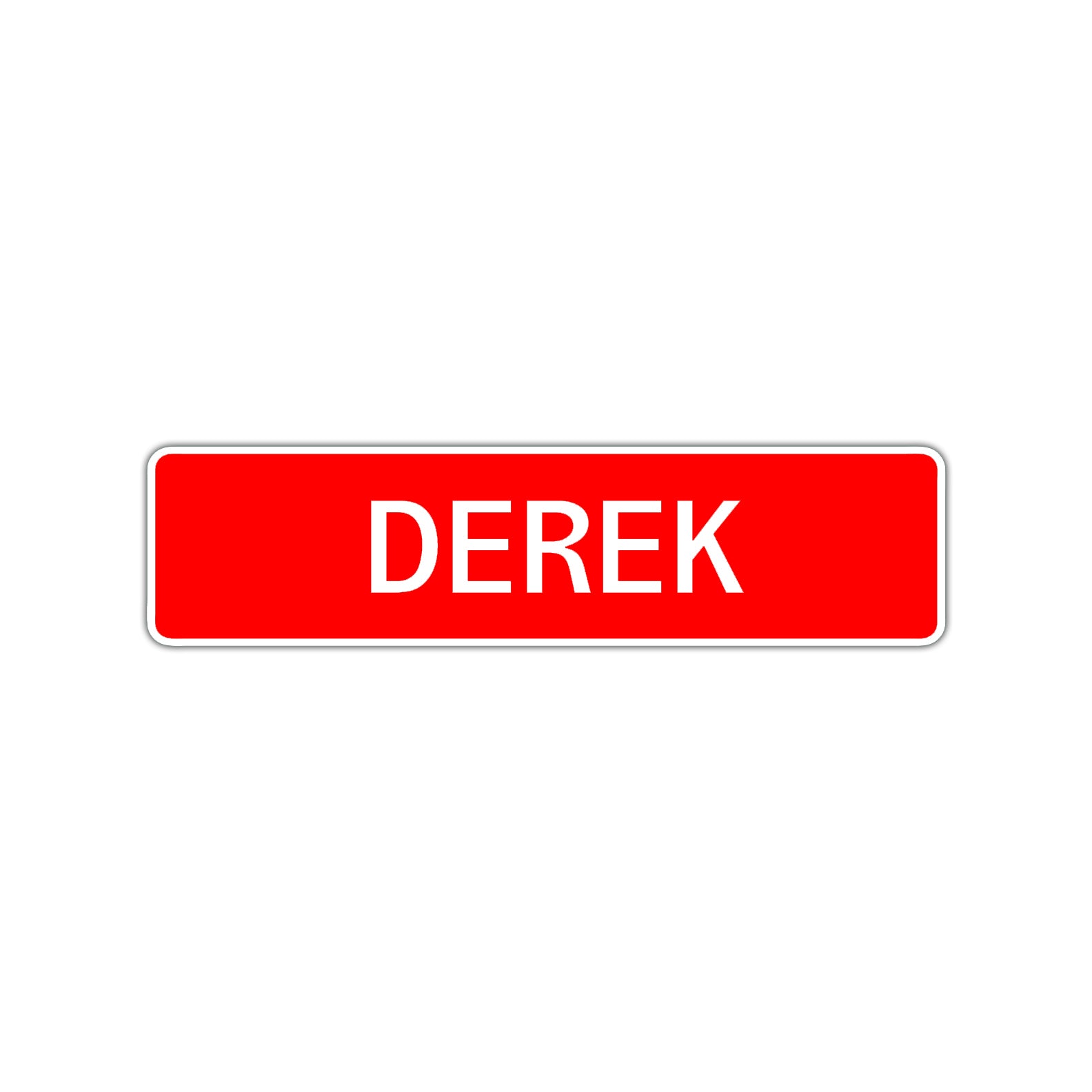 Derek Street Sign Children Name Room Plate