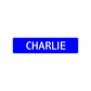 Charlie Street Sign Children Name Room Plate