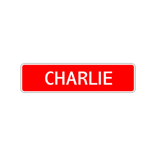Charlie Street Sign Children Name Room Plate