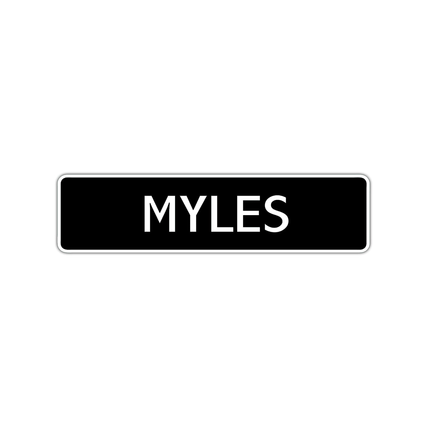 Myles Street Sign Children Name Room Plate