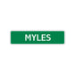 Myles Street Sign Children Name Room Plate