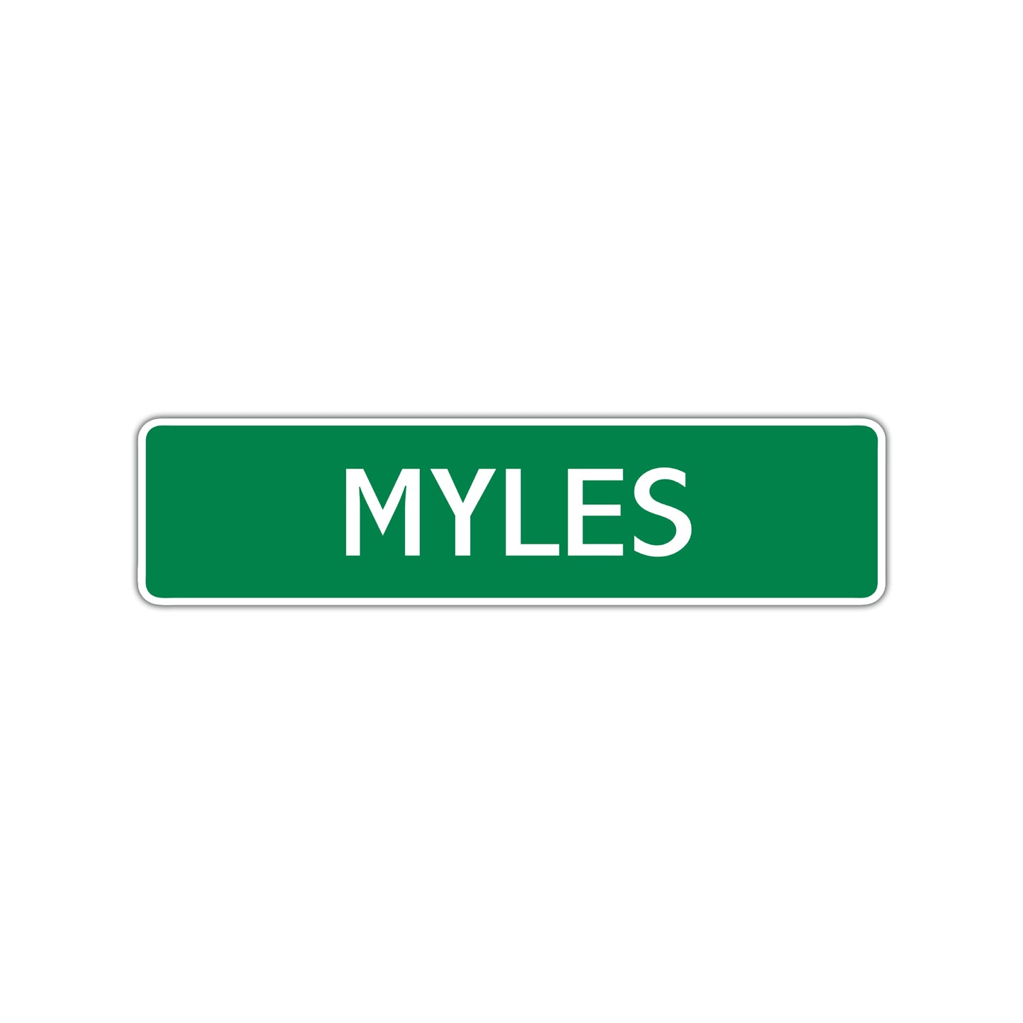 Myles Street Sign Children Name Room Plate