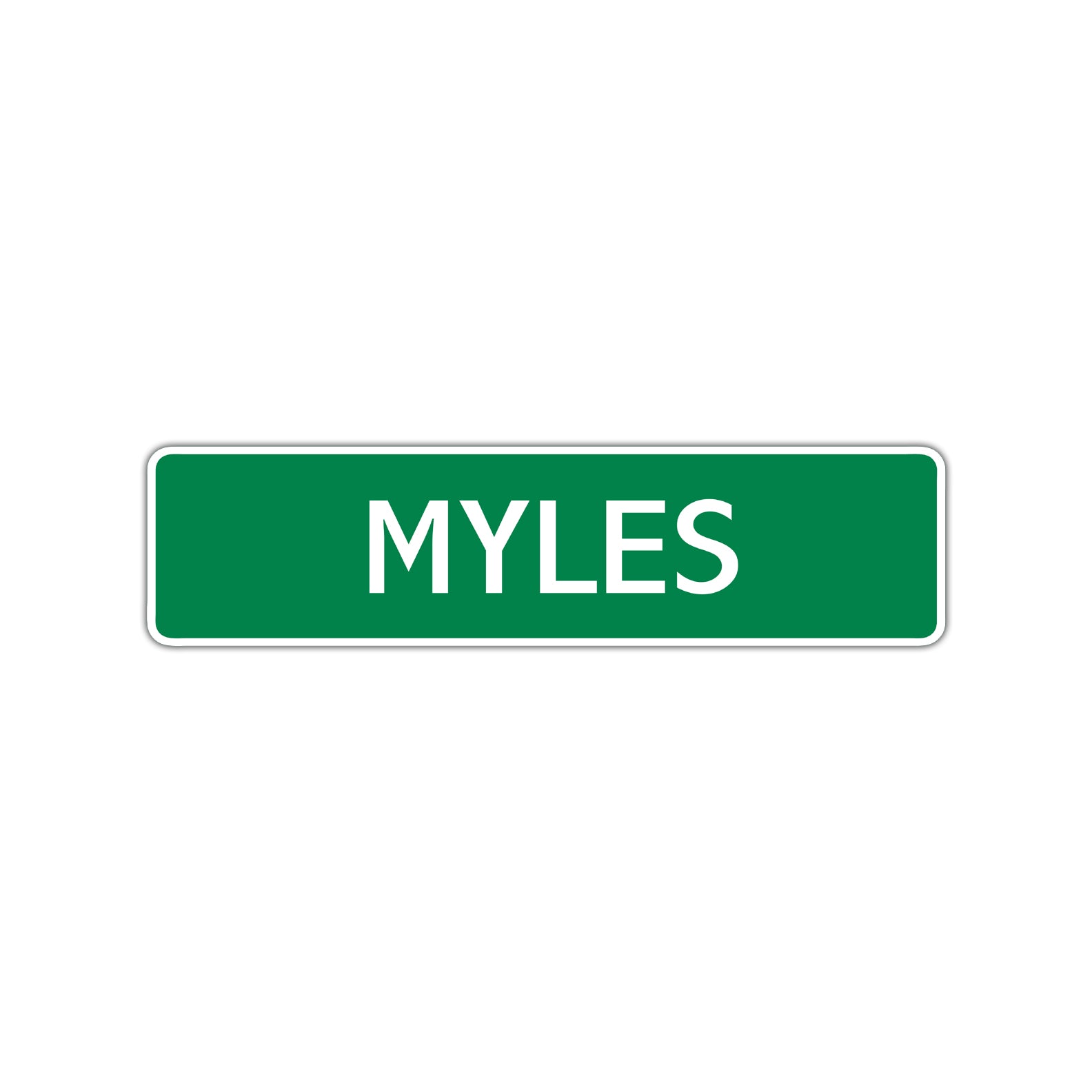 Myles Street Sign Children Name Room Plate